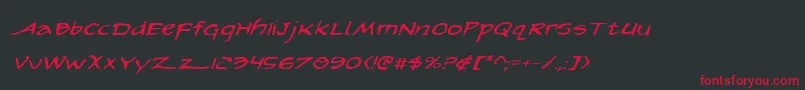 ArilonExpandedItalic Font – Red Fonts on Black Background