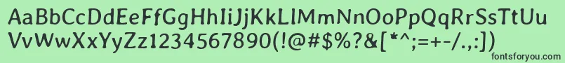 AveriagruesalibreRegular Font – Black Fonts on Green Background