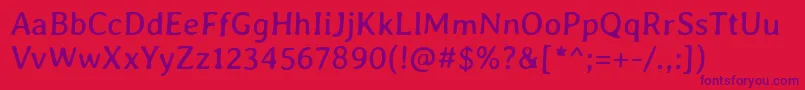 AveriagruesalibreRegular Font – Purple Fonts on Red Background