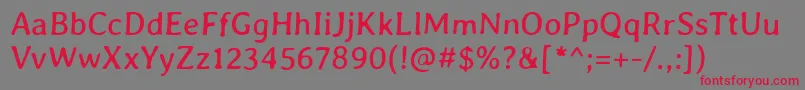 AveriagruesalibreRegular Font – Red Fonts on Gray Background