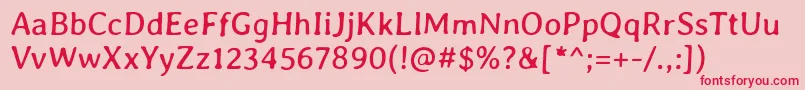AveriagruesalibreRegular Font – Red Fonts on Pink Background