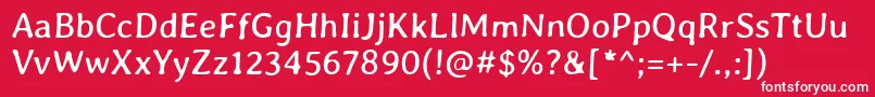 AveriagruesalibreRegular Font – White Fonts on Red Background