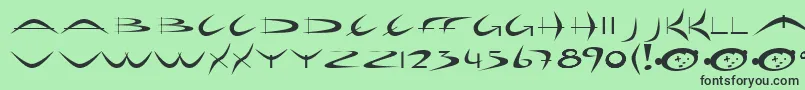 Holidayh Font – Black Fonts on Green Background