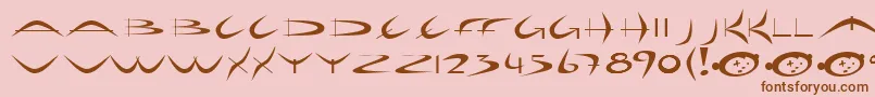 Holidayh Font – Brown Fonts on Pink Background