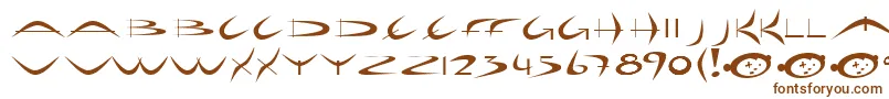 Шрифт Holidayh – коричневые шрифты на белом фоне