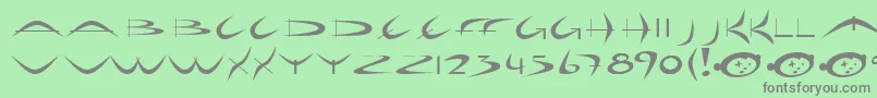 Holidayh Font – Gray Fonts on Green Background