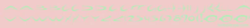 Holidayh Font – Green Fonts on Pink Background