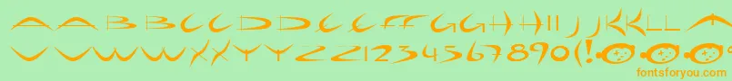 Holidayh Font – Orange Fonts on Green Background