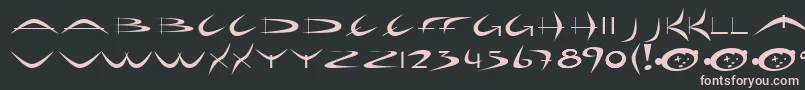 Holidayh Font – Pink Fonts on Black Background