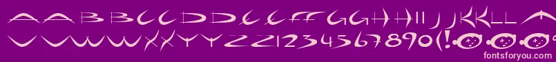 Holidayh Font – Pink Fonts on Purple Background