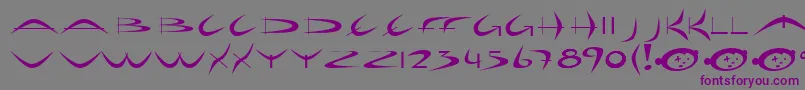 Holidayh-fontti – violetit fontit harmaalla taustalla
