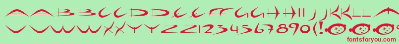 Holidayh Font – Red Fonts on Green Background