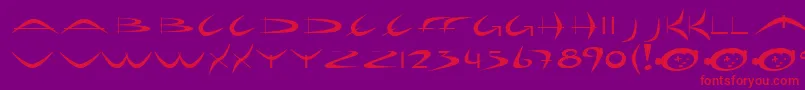 Holidayh-Schriftart – Rote Schriften auf violettem Hintergrund