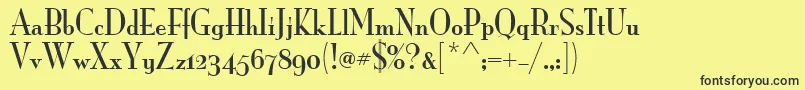 MonaLisaSolidOsItcTt Font – Black Fonts on Yellow Background