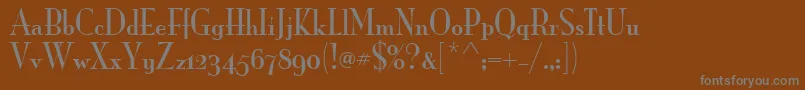 フォントMonaLisaSolidOsItcTt – 茶色の背景に灰色の文字