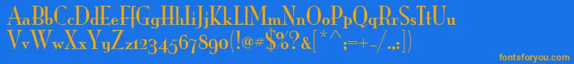 MonaLisaSolidOsItcTt Font – Orange Fonts on Blue Background