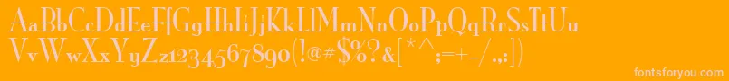MonaLisaSolidOsItcTt-Schriftart – Rosa Schriften auf orangefarbenem Hintergrund