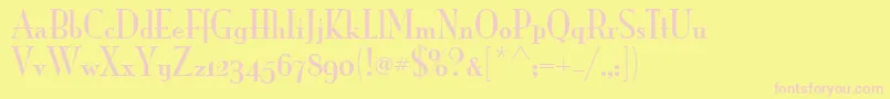 Шрифт MonaLisaSolidOsItcTt – розовые шрифты на жёлтом фоне