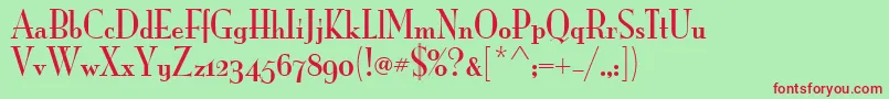 Шрифт MonaLisaSolidOsItcTt – красные шрифты на зелёном фоне