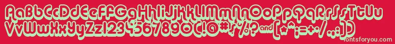 Albas Font – Green Fonts on Red Background