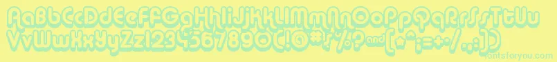 Albas Font – Green Fonts on Yellow Background