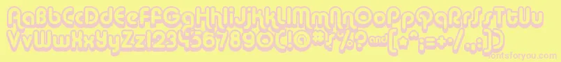 Albas Font – Pink Fonts on Yellow Background