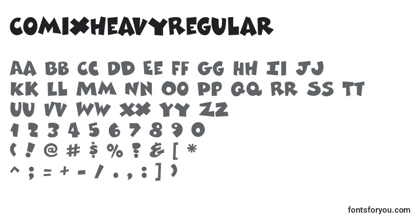 Schriftart ComixheavyRegular – Alphabet, Zahlen, spezielle Symbole