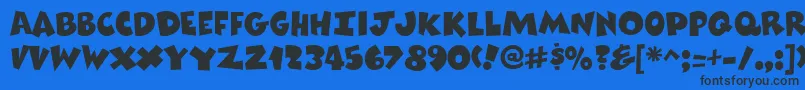 ComixheavyRegular Font – Black Fonts on Blue Background