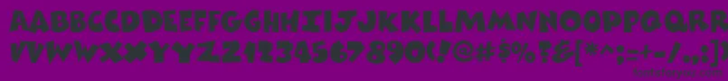 ComixheavyRegular Font – Black Fonts on Purple Background