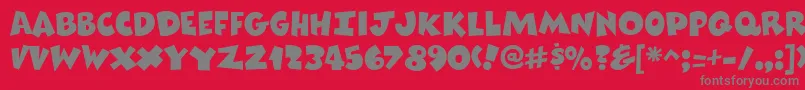 ComixheavyRegular Font – Gray Fonts on Red Background