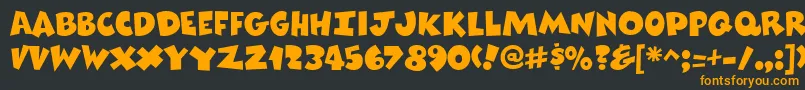 ComixheavyRegular Font – Orange Fonts on Black Background