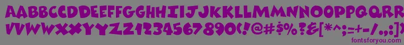 ComixheavyRegular Font – Purple Fonts on Gray Background