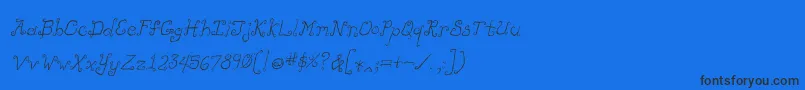 Likecockatoositalic Font – Black Fonts on Blue Background