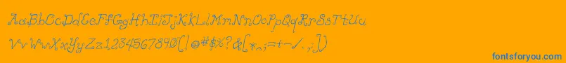 Likecockatoositalic Font – Blue Fonts on Orange Background