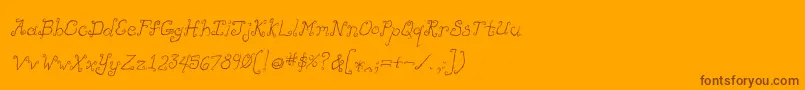 Likecockatoositalic Font – Brown Fonts on Orange Background