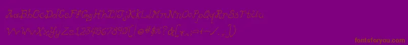 Likecockatoositalic Font – Brown Fonts on Purple Background