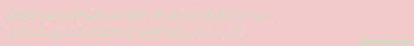 Likecockatoositalic Font – Green Fonts on Pink Background