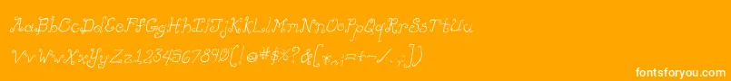 フォントLikecockatoositalic – オレンジの背景に白い文字