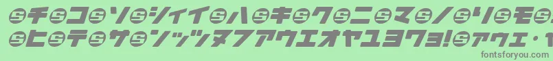 フォントDaidrrjs – 緑の背景に灰色の文字