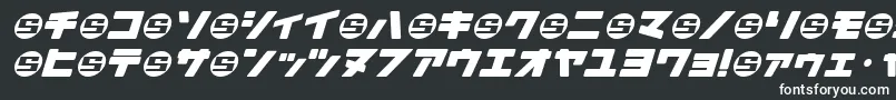 フォントDaidrrjs – 黒い背景に白い文字