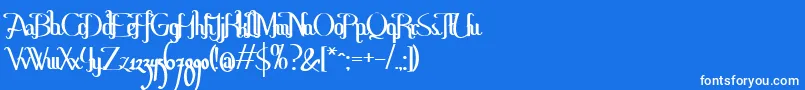 HitalicaVerticalBold Font – White Fonts on Blue Background