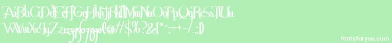 HitalicaVerticalBold Font – White Fonts on Green Background