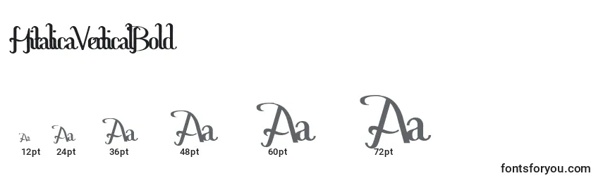 HitalicaVerticalBold Font Sizes
