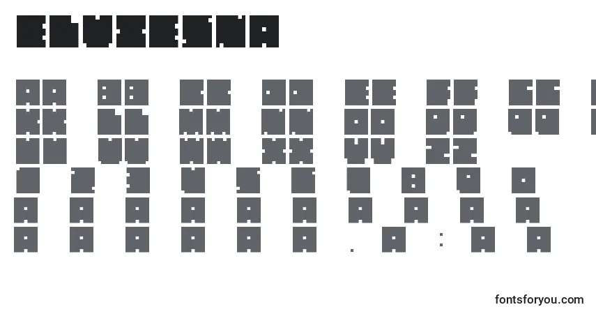 A fonte ElviEsna – alfabeto, números, caracteres especiais