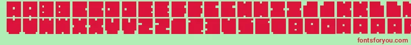 ElviEsna Font – Red Fonts on Green Background