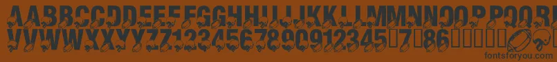 LmsMondayNightFootball Font – Black Fonts on Brown Background