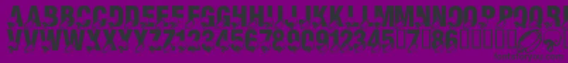 LmsMondayNightFootball Font – Black Fonts on Purple Background