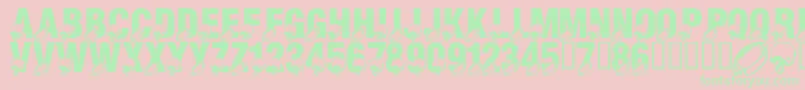 LmsMondayNightFootball-Schriftart – Grüne Schriften auf rosa Hintergrund