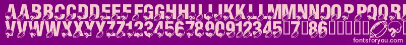 LmsMondayNightFootball Font – Pink Fonts on Purple Background