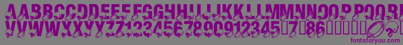 LmsMondayNightFootball Font – Purple Fonts on Gray Background